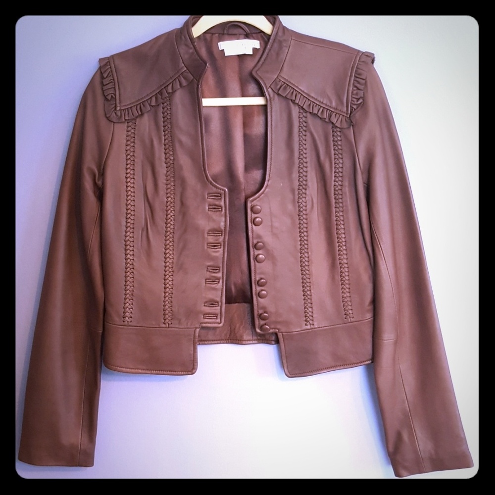 To the Max leather cropped jacket